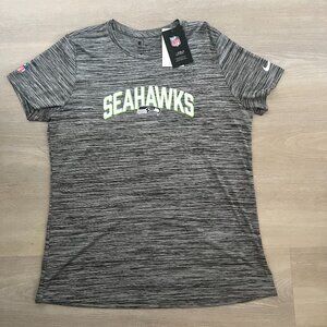 NWT NFL Seattle Seahawks Womens Nike Dri-Fit On Field Gray T-Shirt Sz L